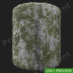 PBR Texture of Ground Concrete Mossy